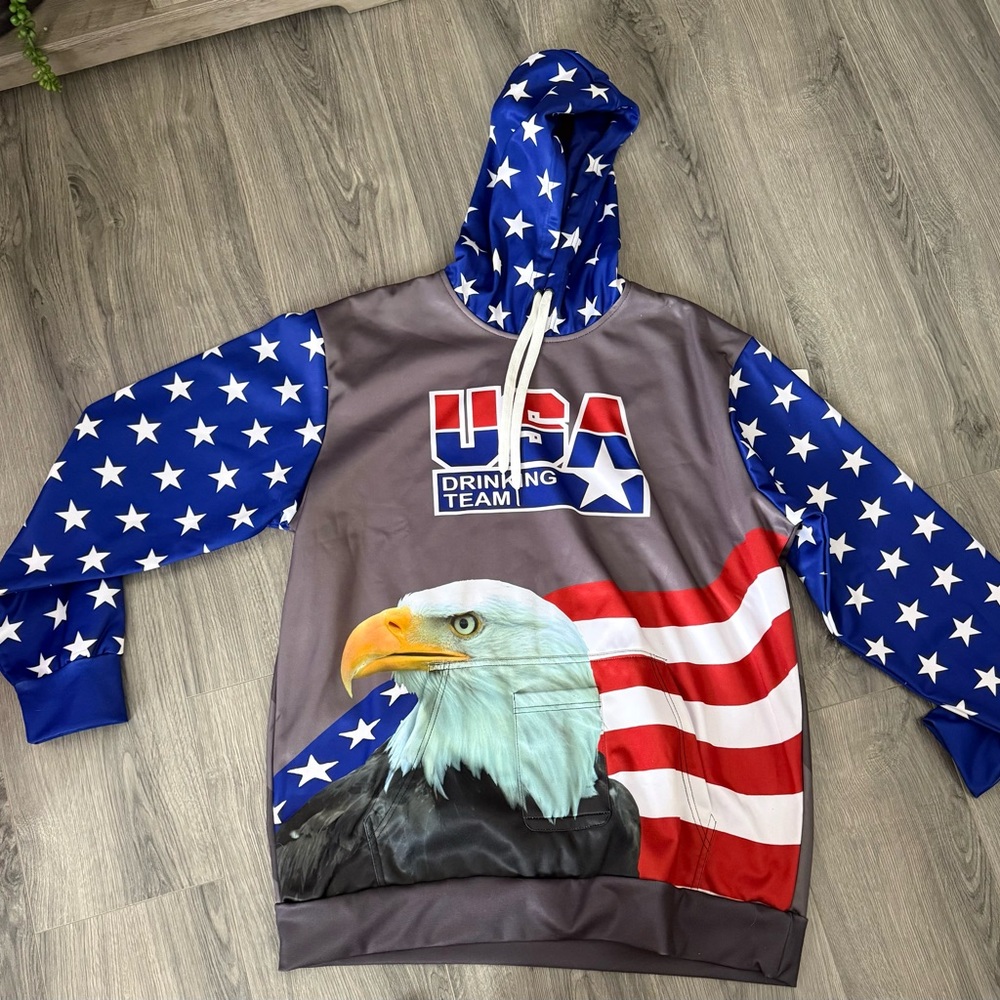USA Drinking Team Men's Star-Spangled Hoodie